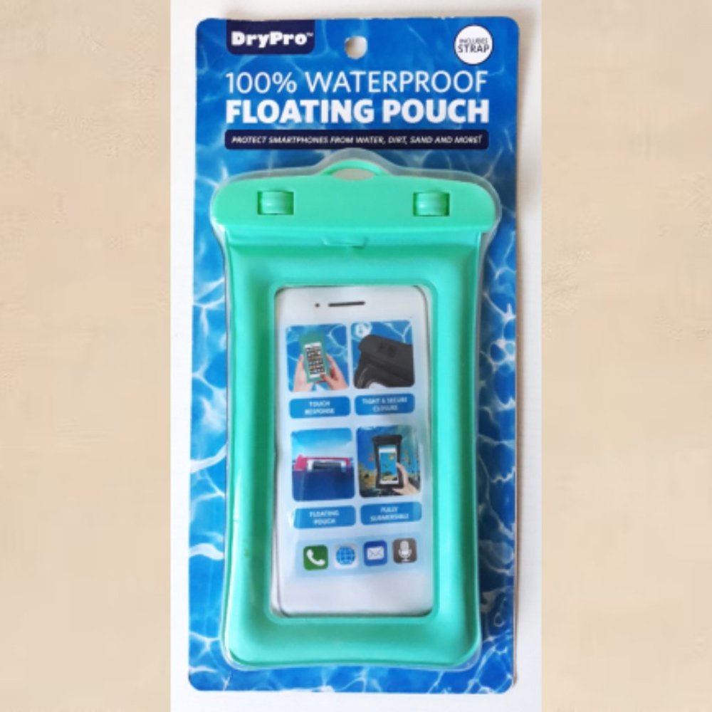 Drypro 100% Waterproof Floating Phone Pouch Includes Strap Protects Smartphones